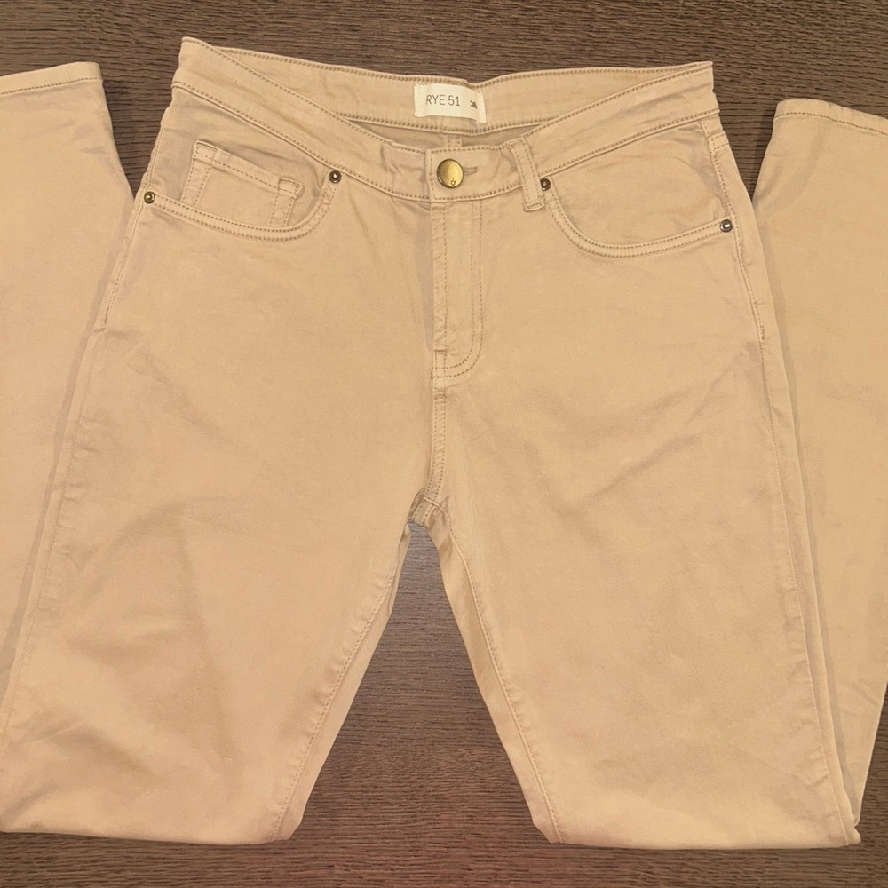 RYE 51 Camel 5 Packets Jean Cut Pants Women's Camel Jeans Size 30 US 98% Cotton